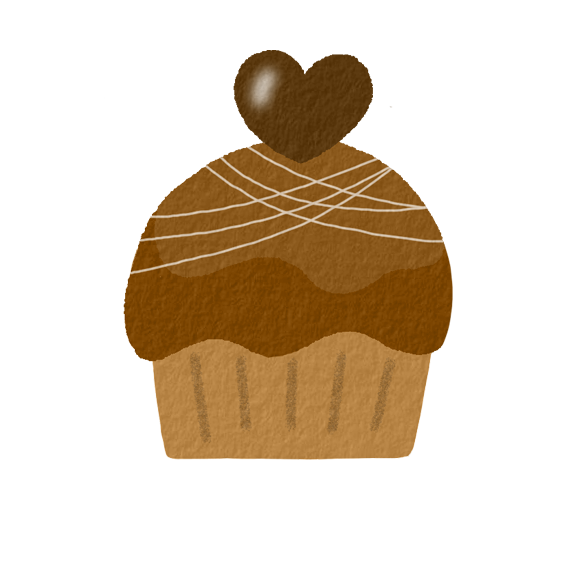 プチチョコケーキのイラスト