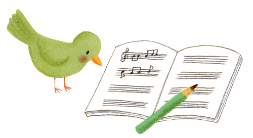 小鳥と楽譜
