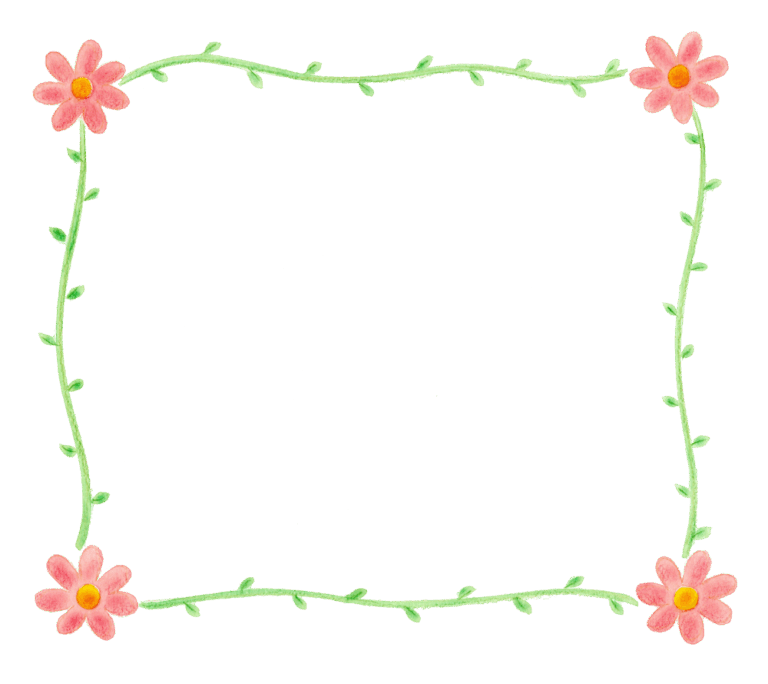 お花の飾り枠