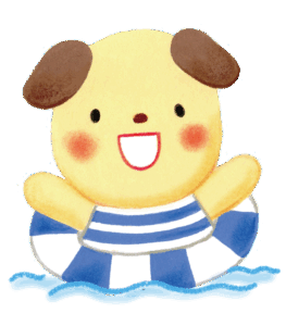 夏・犬のイラスト