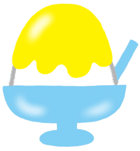 夏・かき氷のイラスト